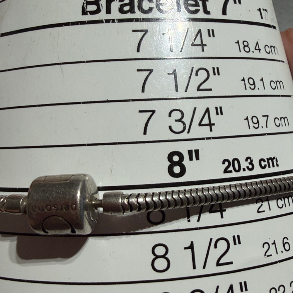 Persona Sterling Silver Snake Chain Bracelet 8"  (2) - Picture 2 of 6
